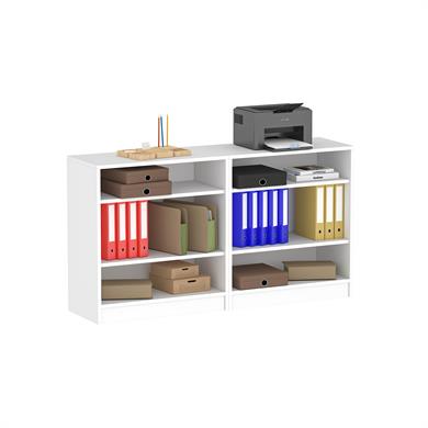 Dekorex DSD204K-Beyaz 4 Kapaklı Camlı Dosya Dolabı