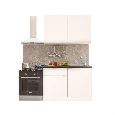 Dekorex Elsa Serisi 120 Cm Beyaz Siyah Tezgahlı Hazır Mutfak Ls-120dav-st