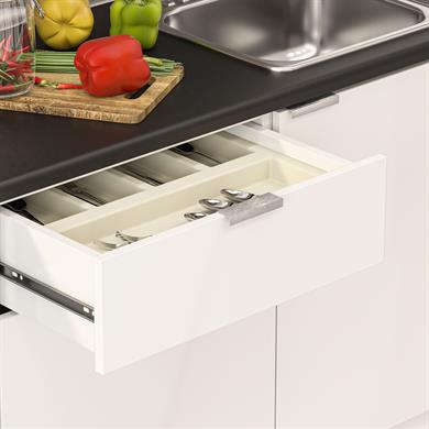 Dekorex Elsa Serisi 300 Cm Aspiratör Ve Çekmece Modüllü Siyah Tezgahlı Hazır Mutfak Ls-300asp-bc-st