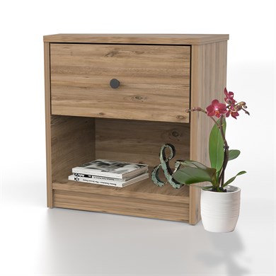 Dekorex Kmd110-Ceviz Tek Çekmeceli Komodin