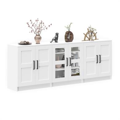 Dekorex KNS304-K-Beyaz 6 Kapaklı Konsol