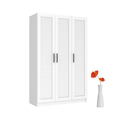 Dekorex MNT320-Panjur 3 Kapaklı Panjur Gardırop Beyaz