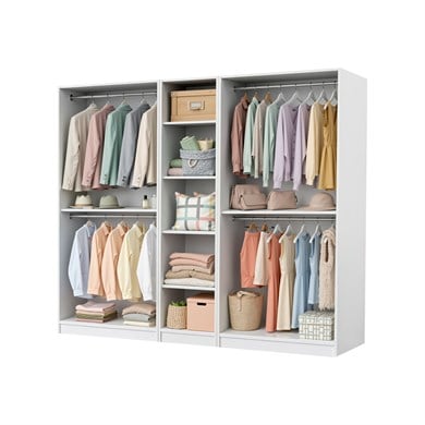 Dekorex MNT511-B 4 Kapaklı Gardırop Beyaz