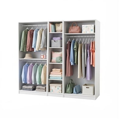 Dekorex MNT511-B 4 Kapaklı Gardırop Beyaz