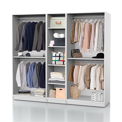 Dekorex MNT511-Beyaz 5 Kapaklı Gardırop
