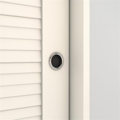 Dekorex SRG220-2-Beyaz Panjur Kapaklı 2 Çekmeceli Sürgülü Gardırop