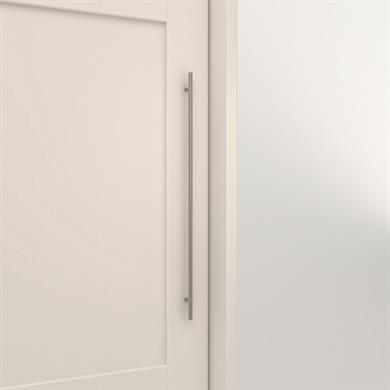 Dekorex SRG231-2-Beyaz 3 Kapaklı 2 Çekmeceli Sürgülü Gardırop