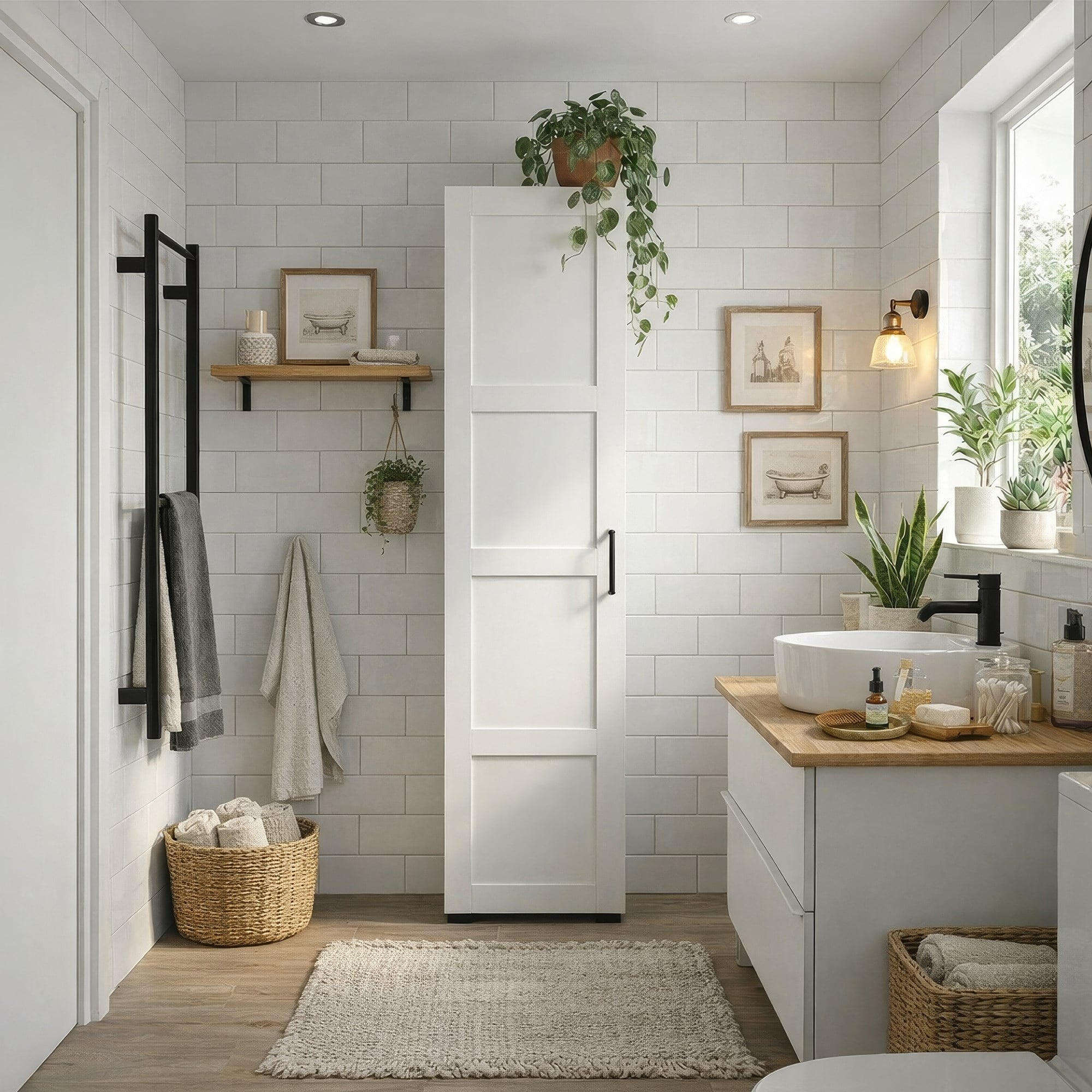 Dekorex BNY111-Beyaz Tek Kapılı Banyo Dolabı