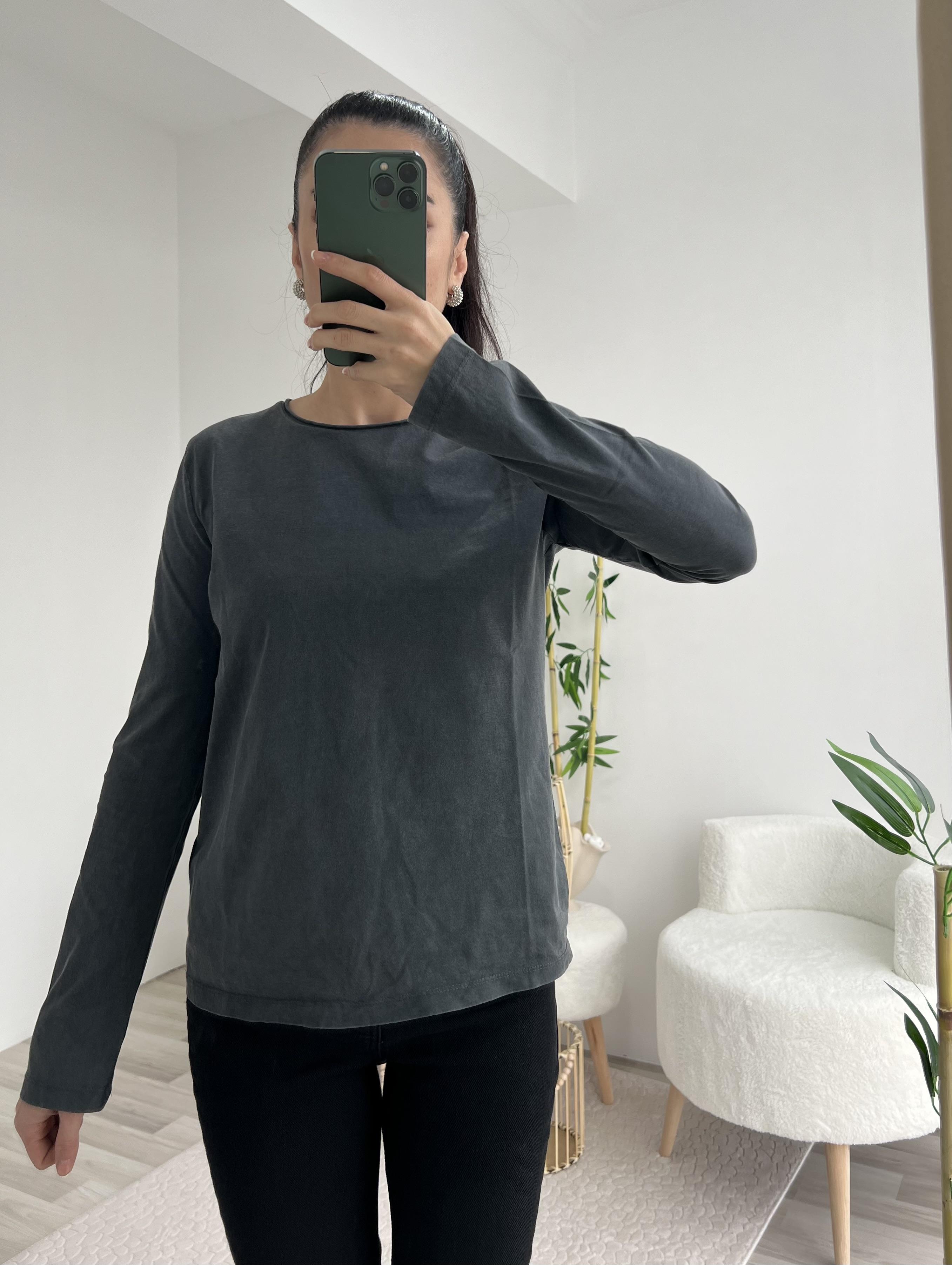 DİLVİN GRİ UZUN KOLLU BASİC BADİ