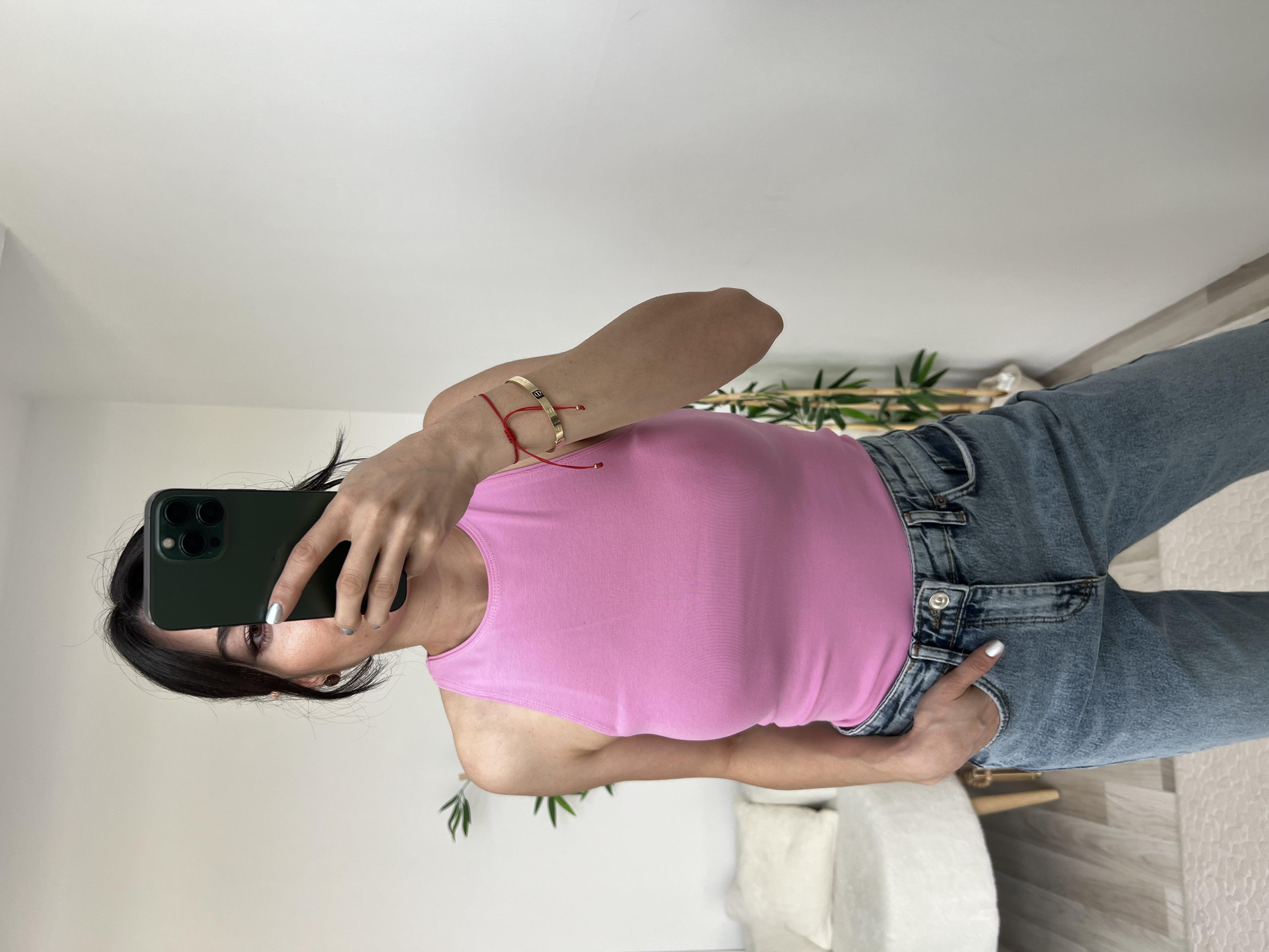 Dilvin Pembe Halter Yaka Atlet Badi