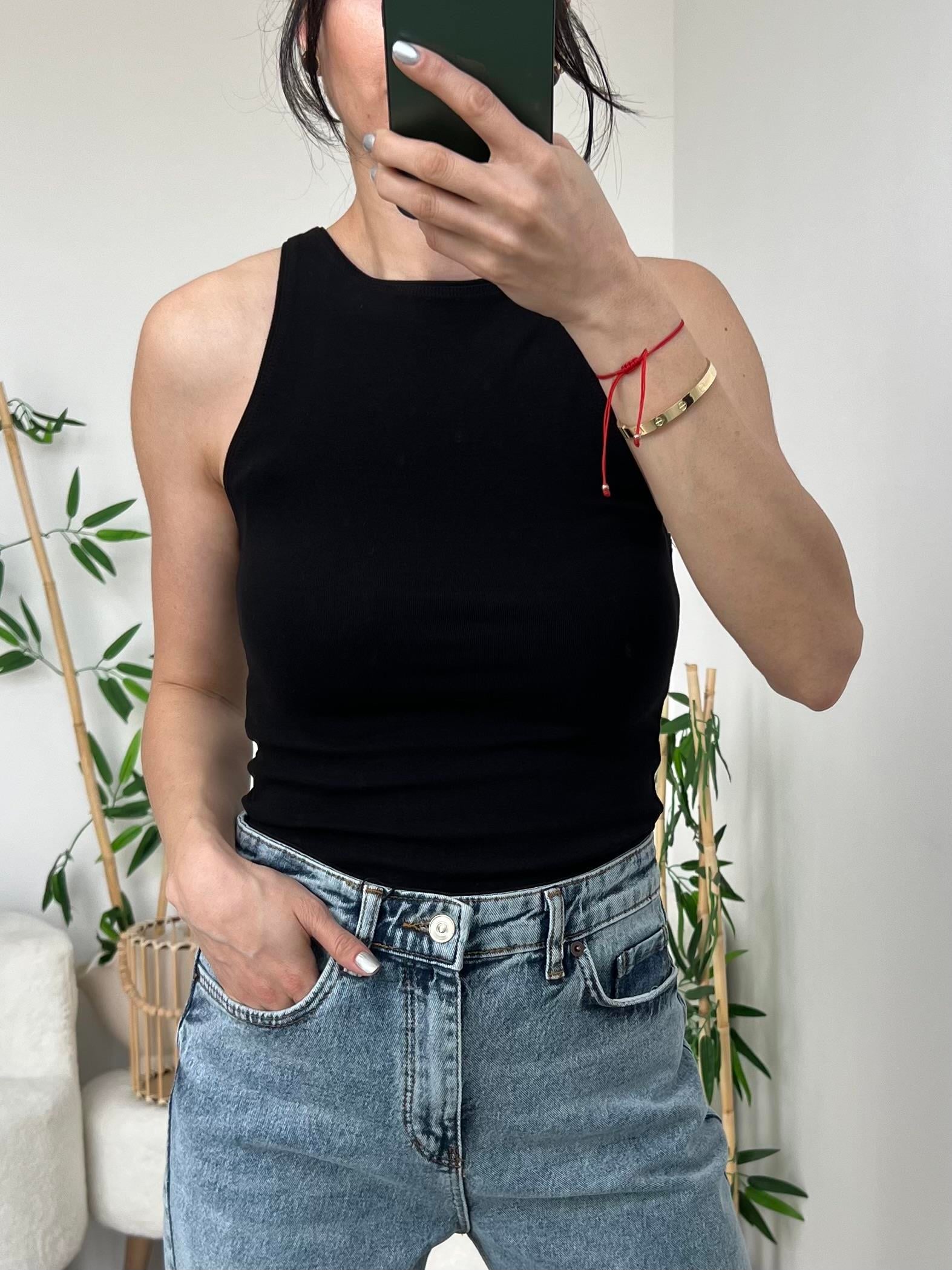 Dilvin Siyah Halter Yaka Atlet Badi