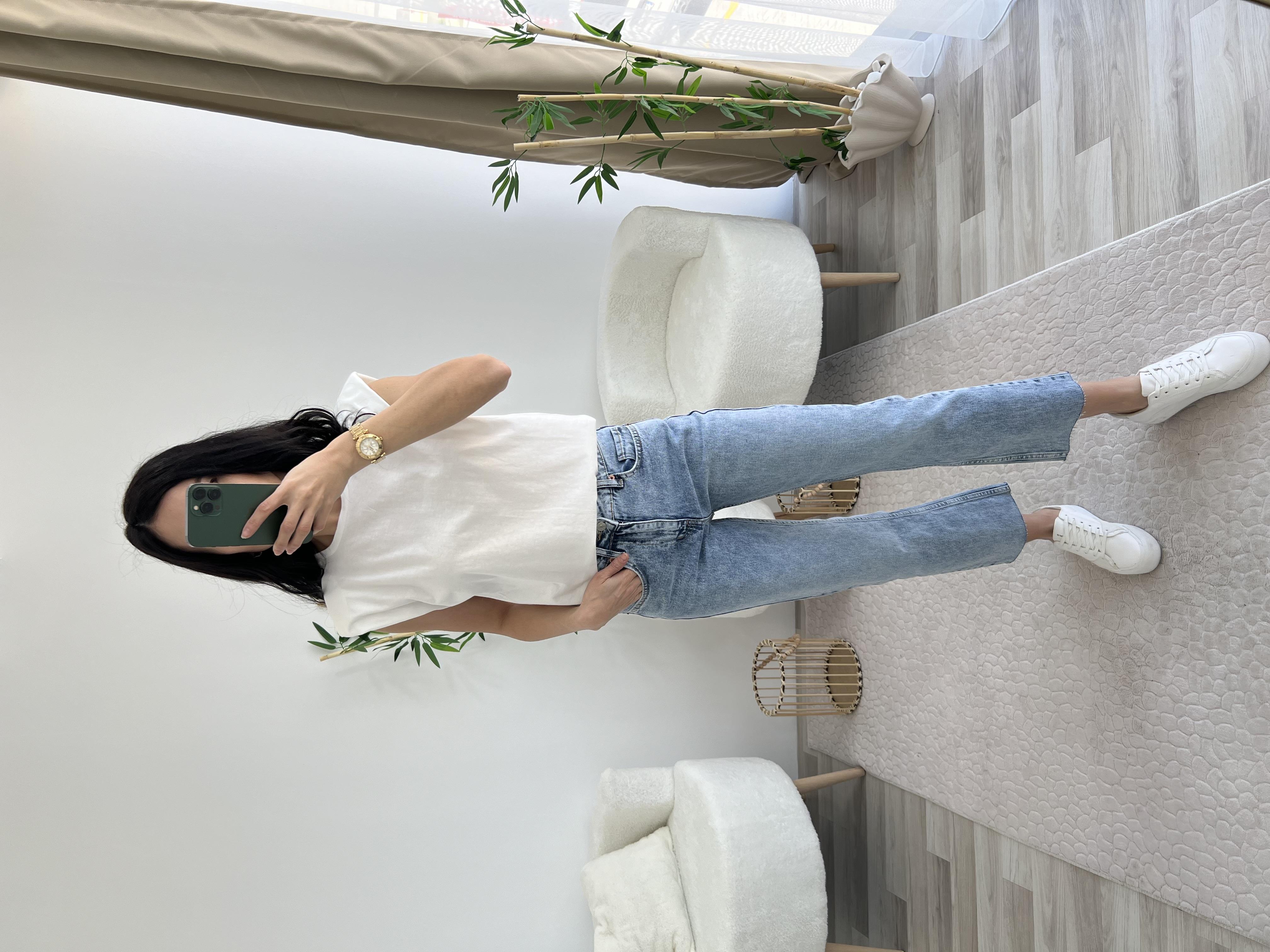 EKRU VATAKLI BASİC BLUZ