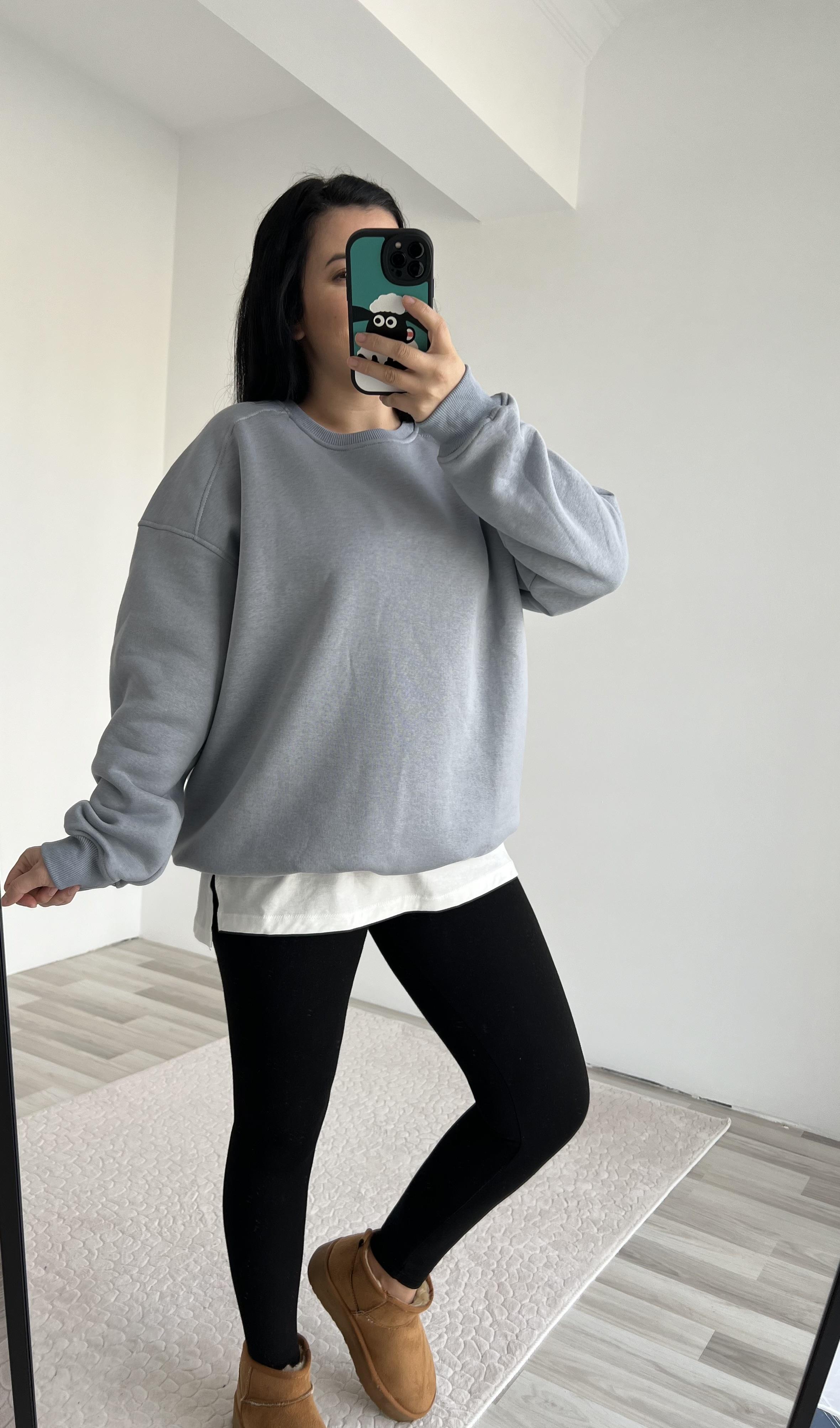 GRİ BASİC SWEATSHİRT