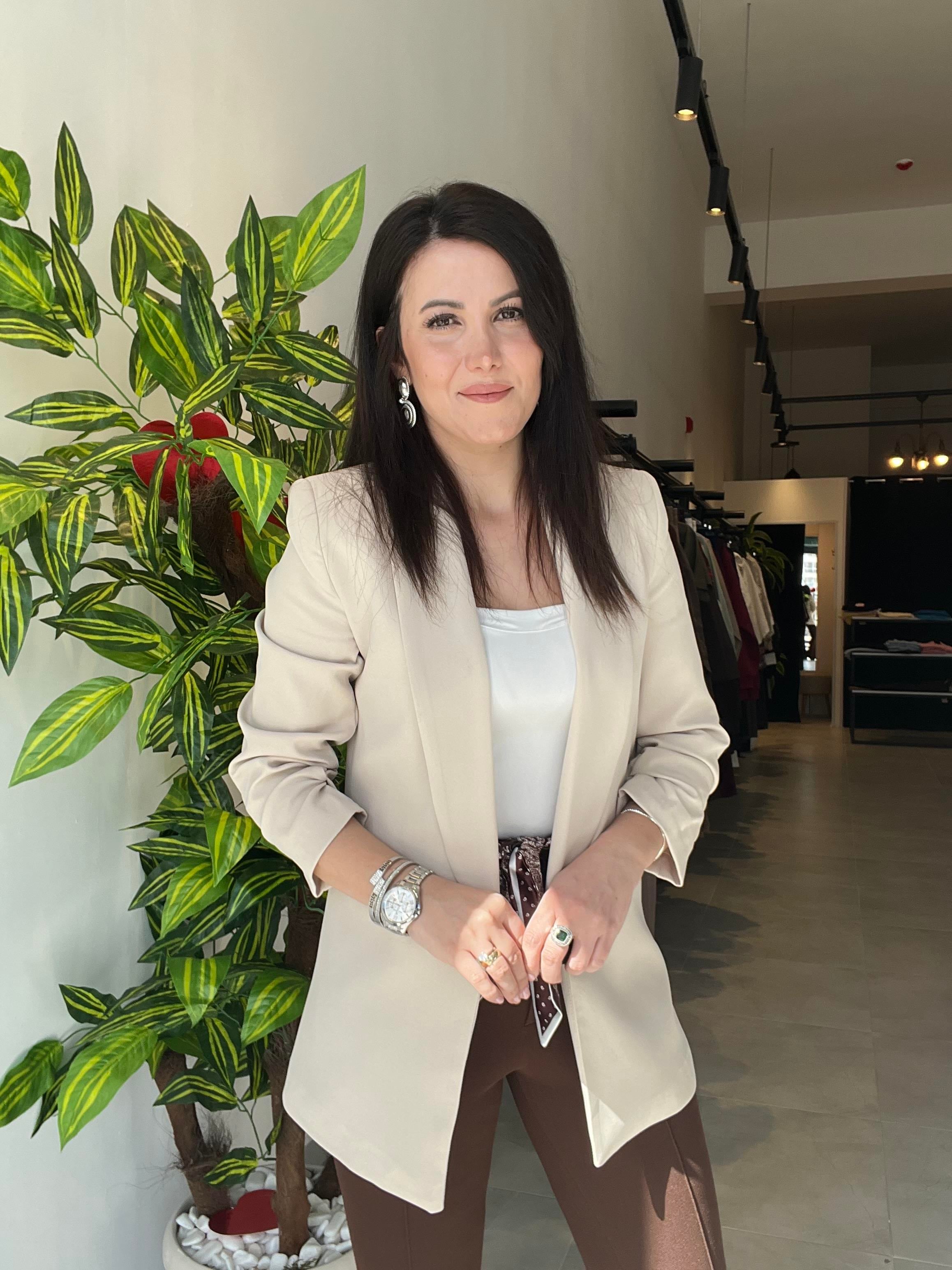 Krem Şal Yaka Blazer Ceket