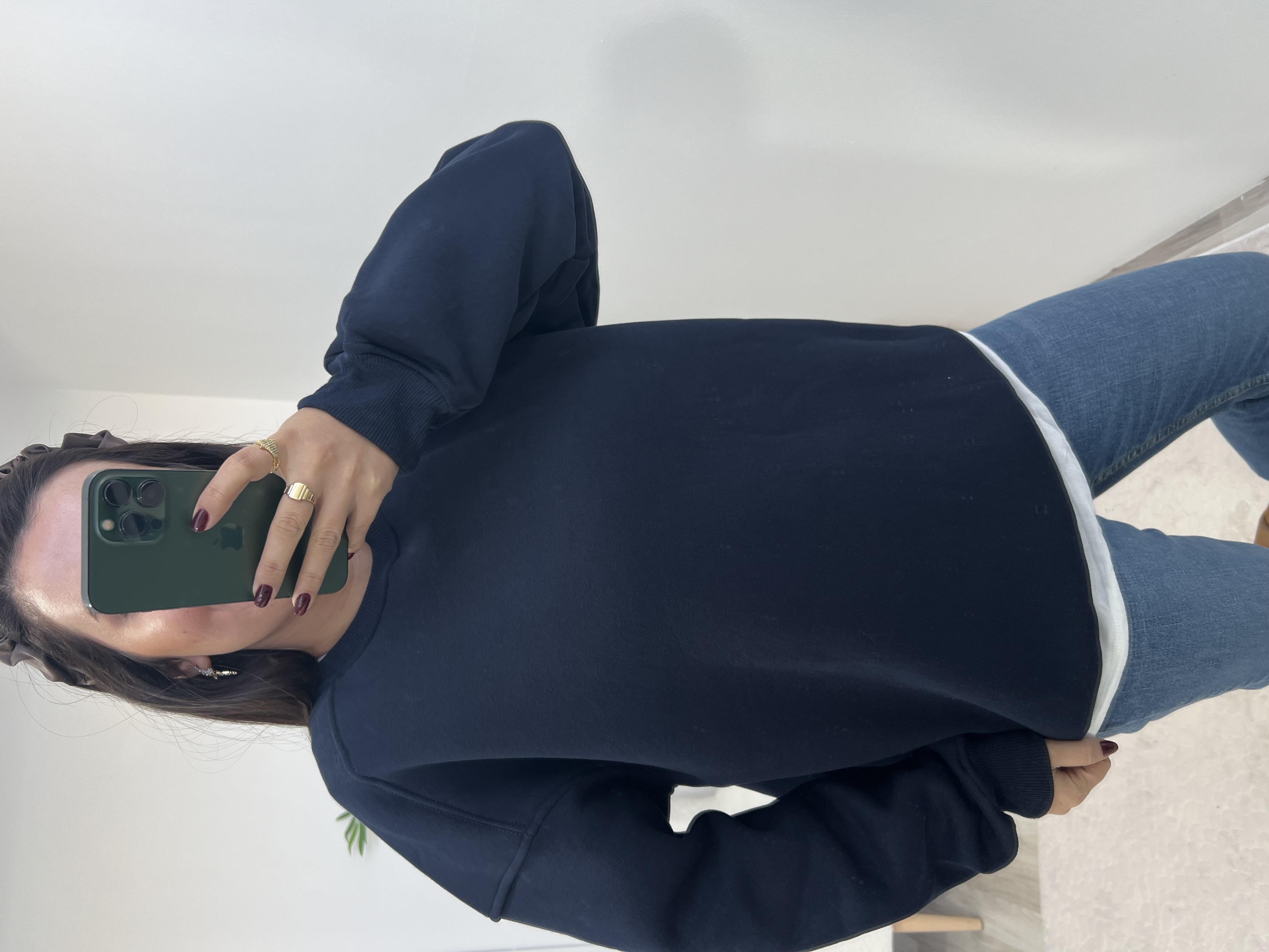 Lacivert Basic Sweatshirt