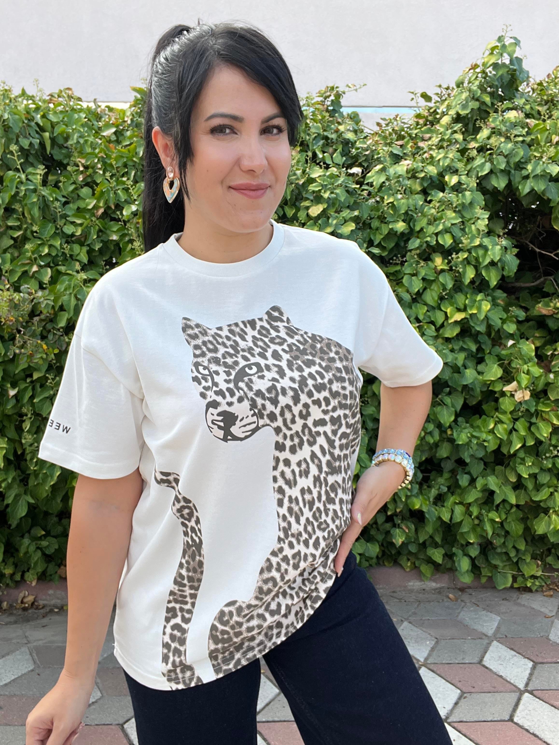 Leopar Desen Premium Tişört
