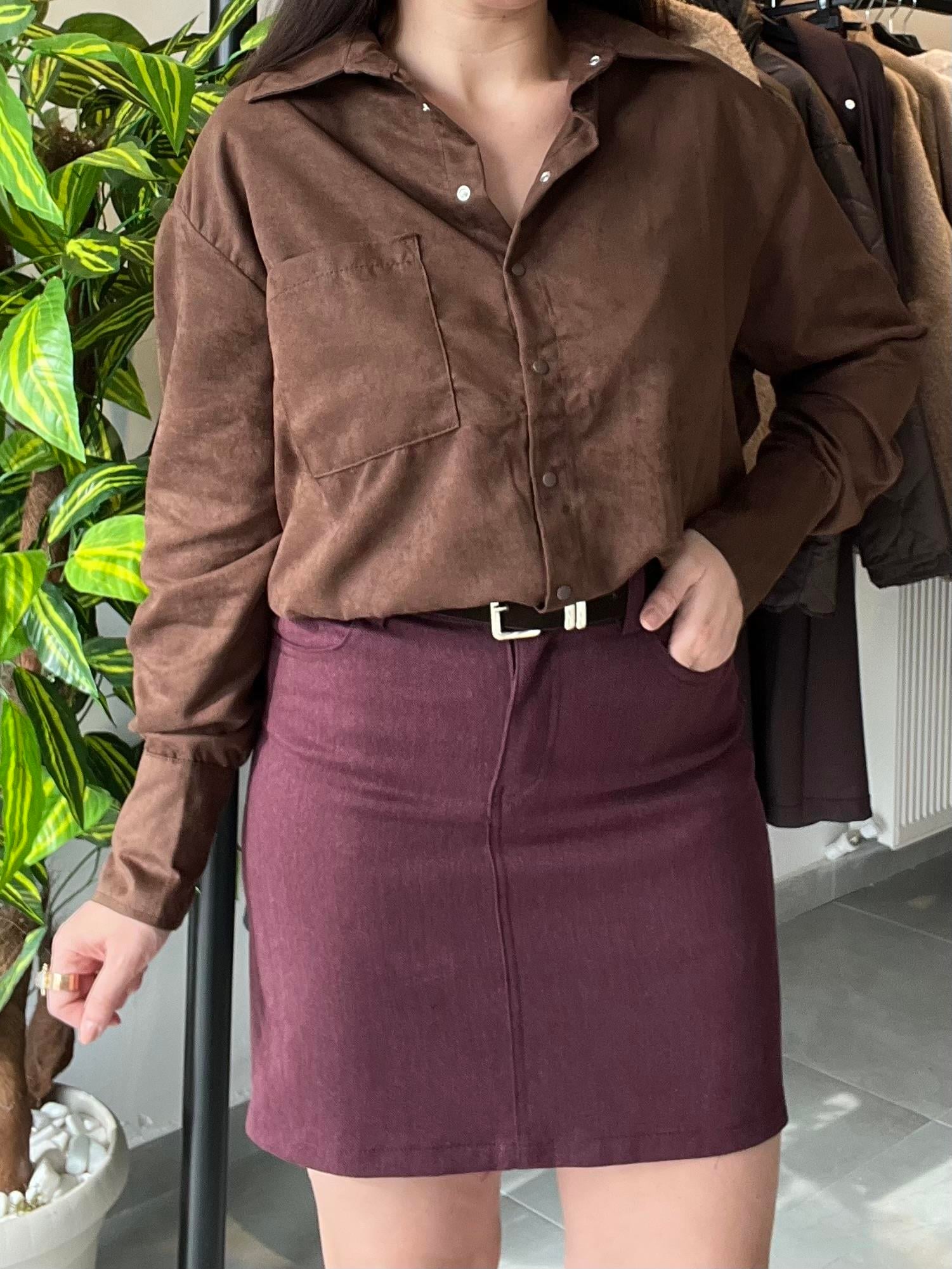 Mürdüm Kemerli Jean Etek