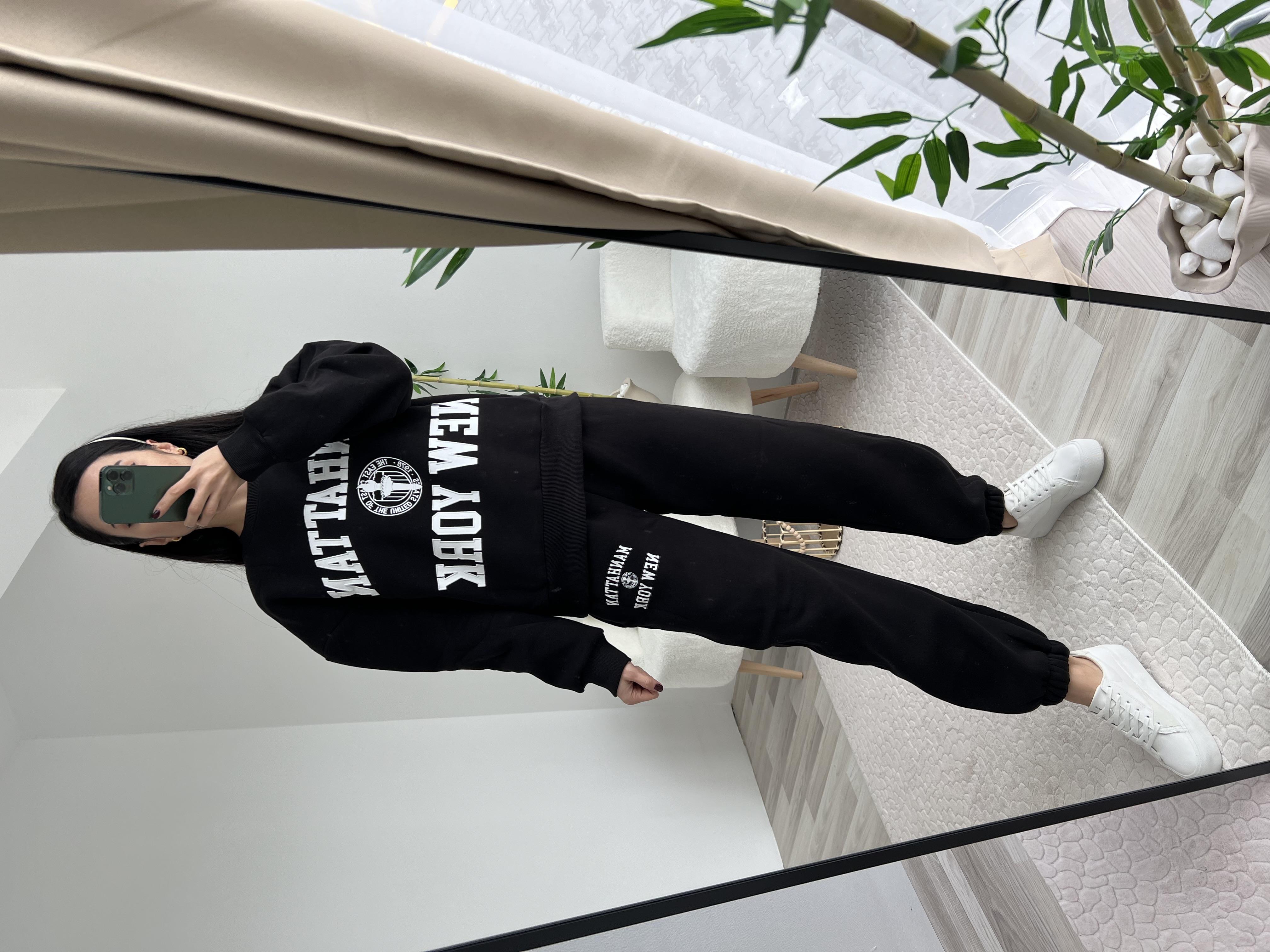 SİYAH BASKILI SWEAT TAKIM