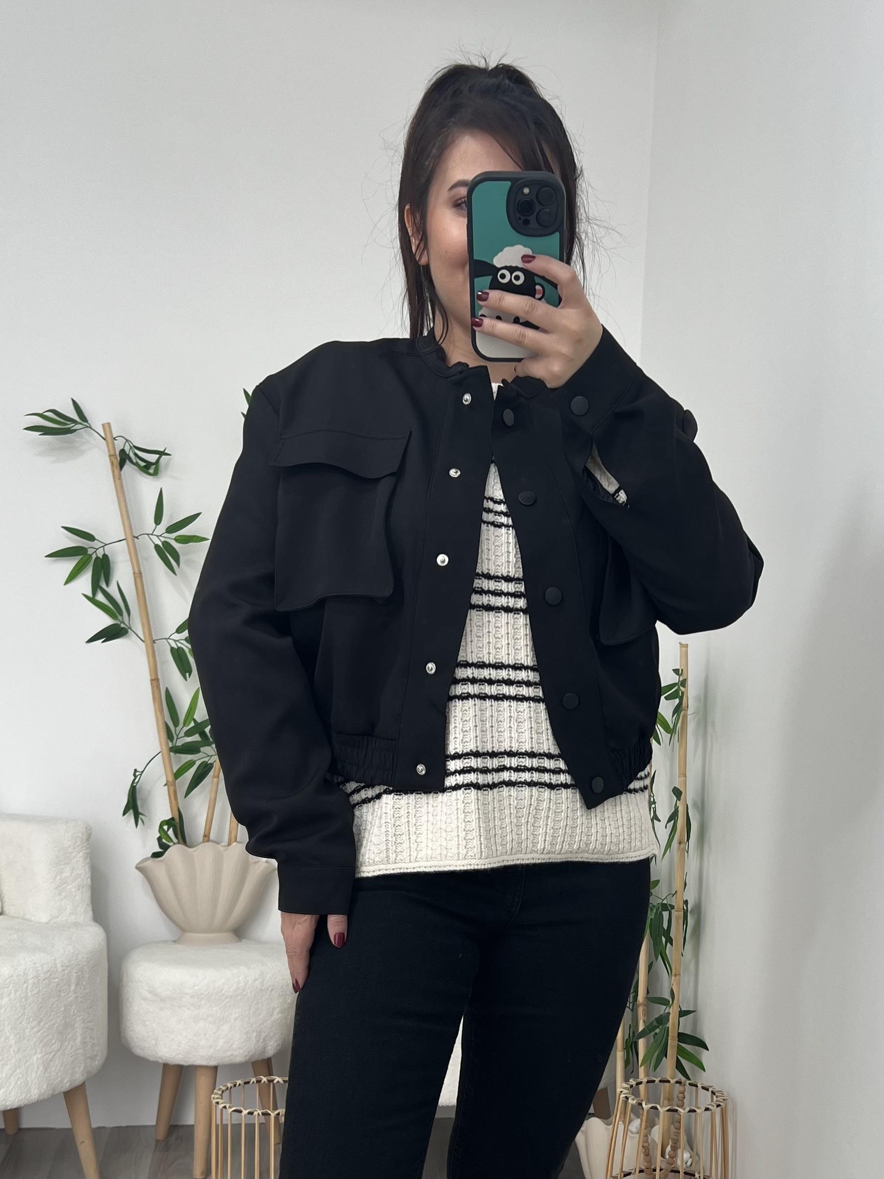 Siyah Bomber Ceket