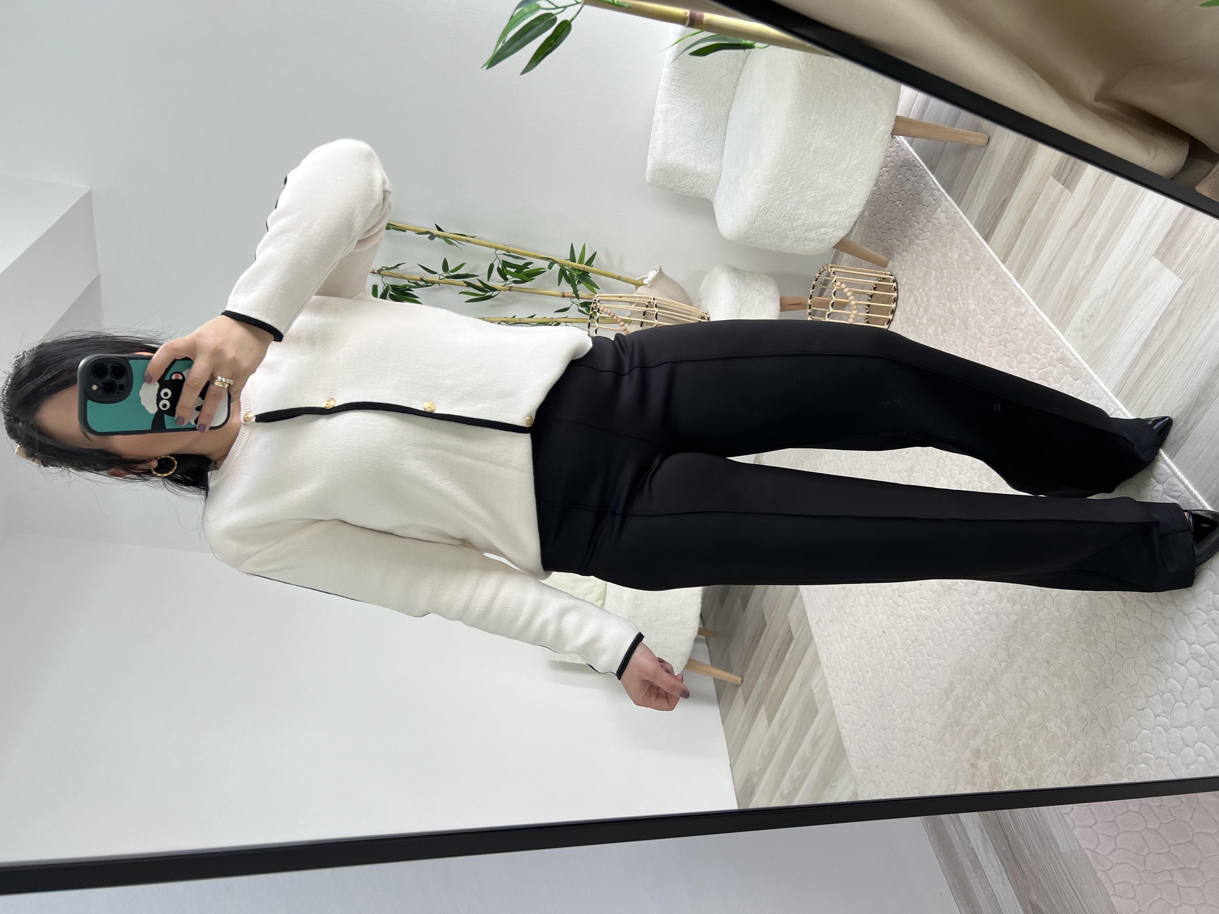 Siyah Modal Kumaş Pantolon 