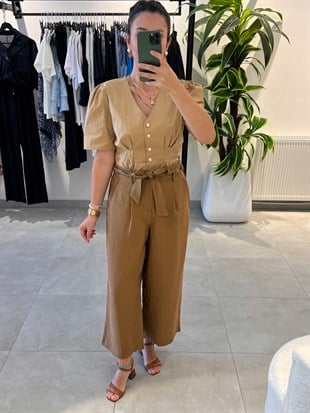 Camel Bilek Boy Flare Pantolon