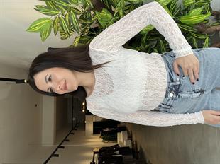 Dilvin Ekru Transparan Bluz