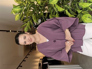 Mürdüm Tek Düğme Kimono Gömlek