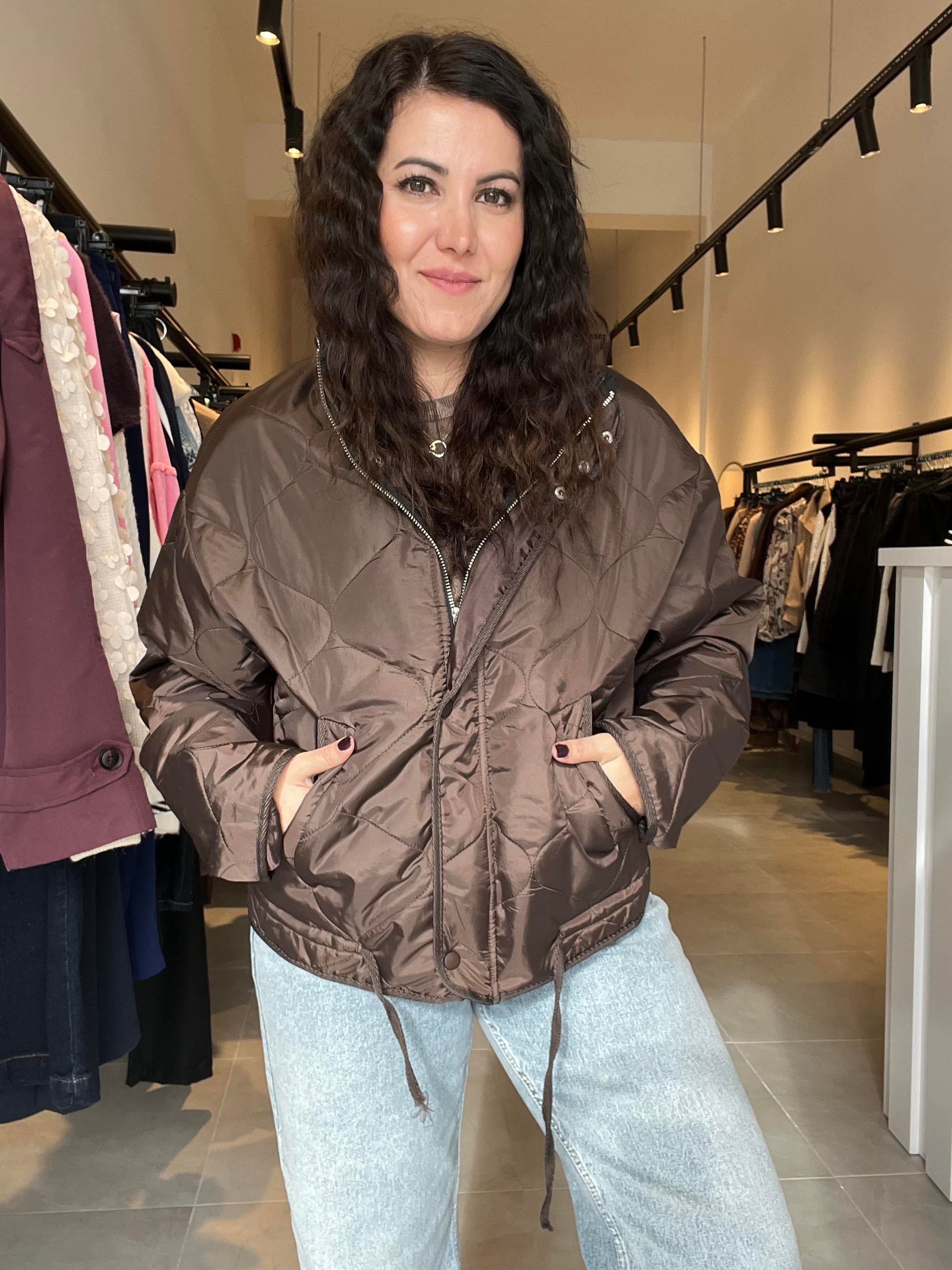 Acı Kahve Kapitone Mont