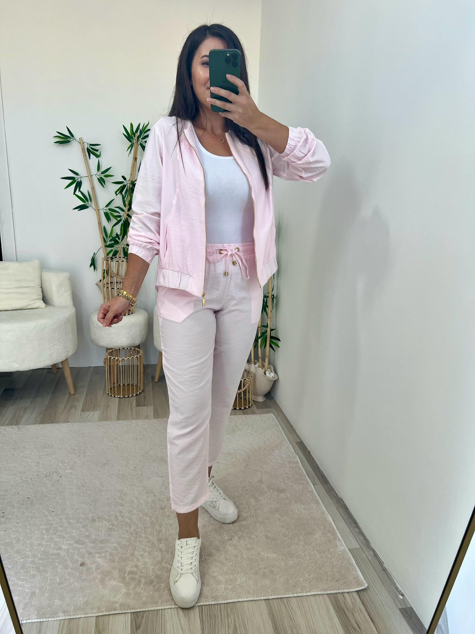 AÇIK PEMBE FERMUAR KAPAMALI İKİLİ TAKIM