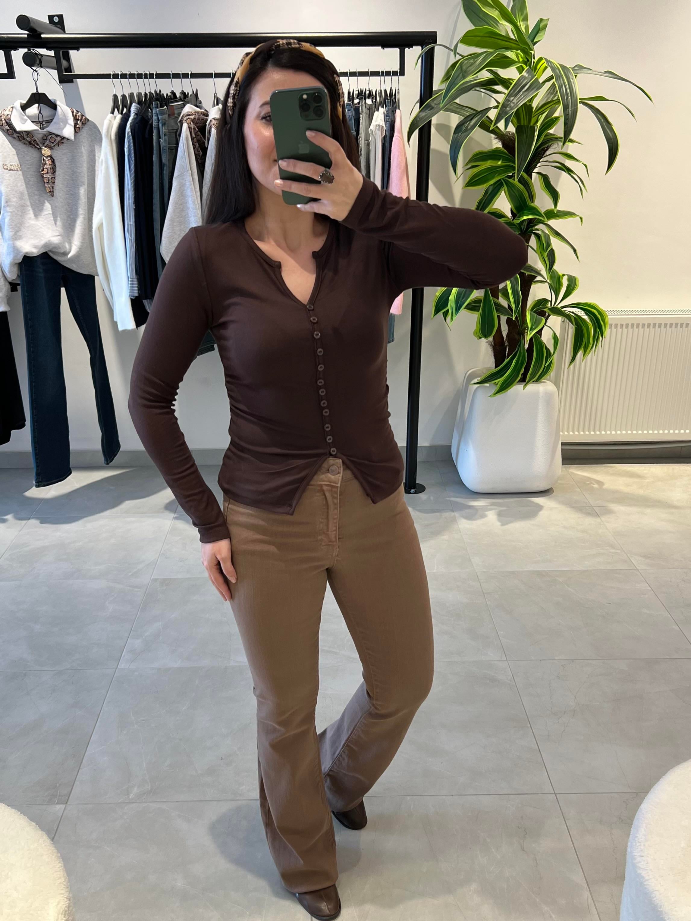 Camel İspanyol Paça Likralı Jean Pantolon