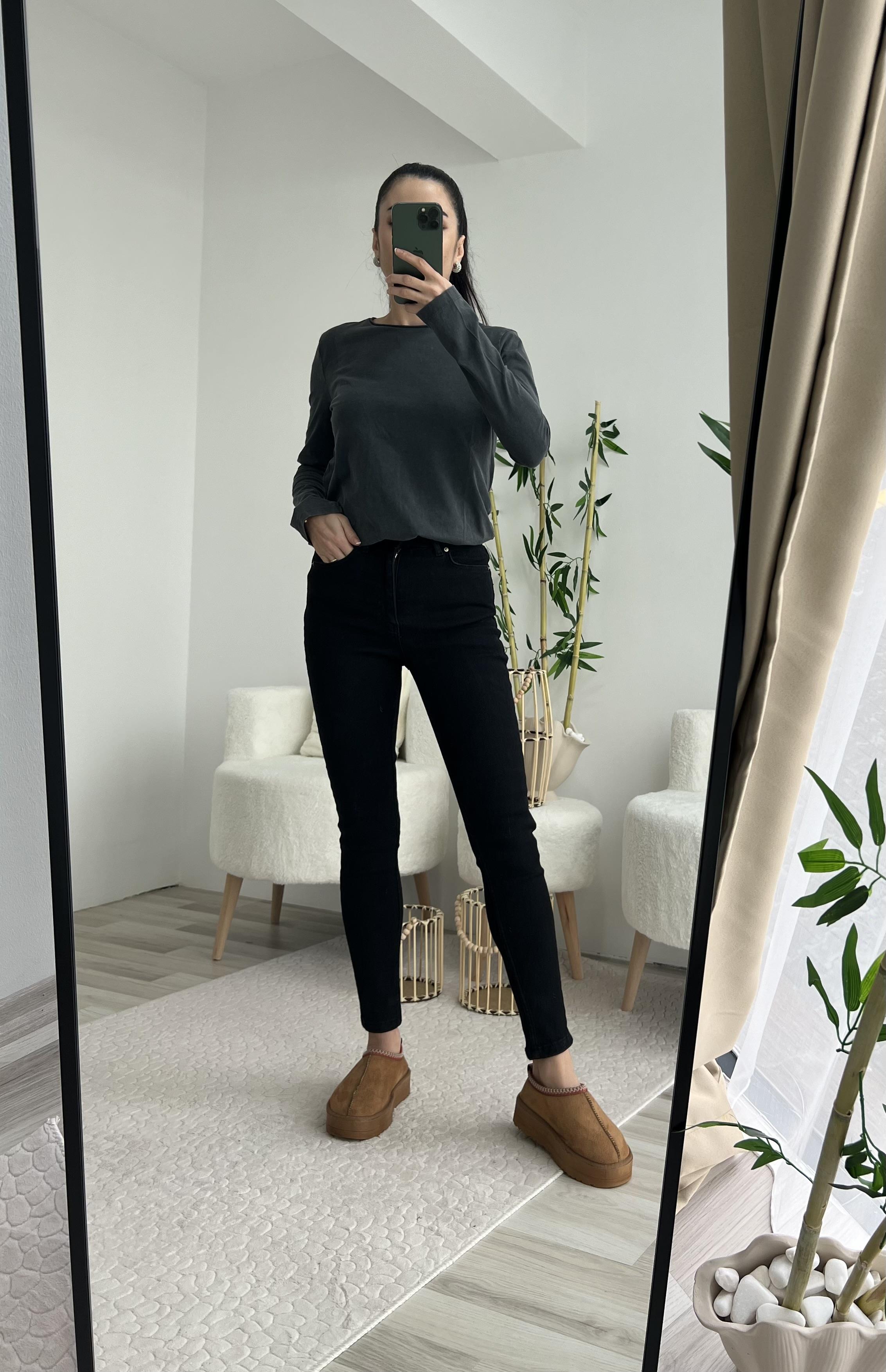 DİLVİN GRİ UZUN KOLLU BASİC BADİ