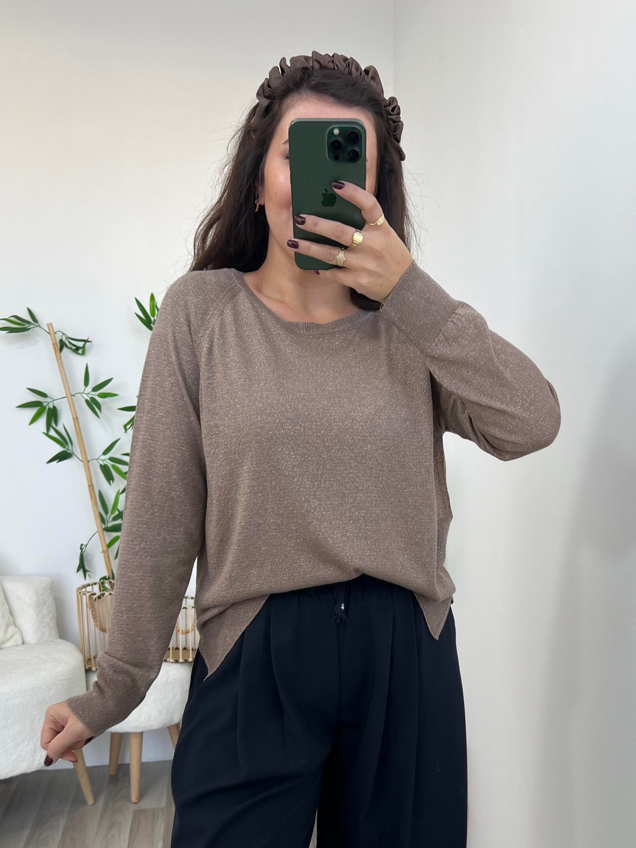 Dilvin Sim Geçişli İnce Triko Bluz