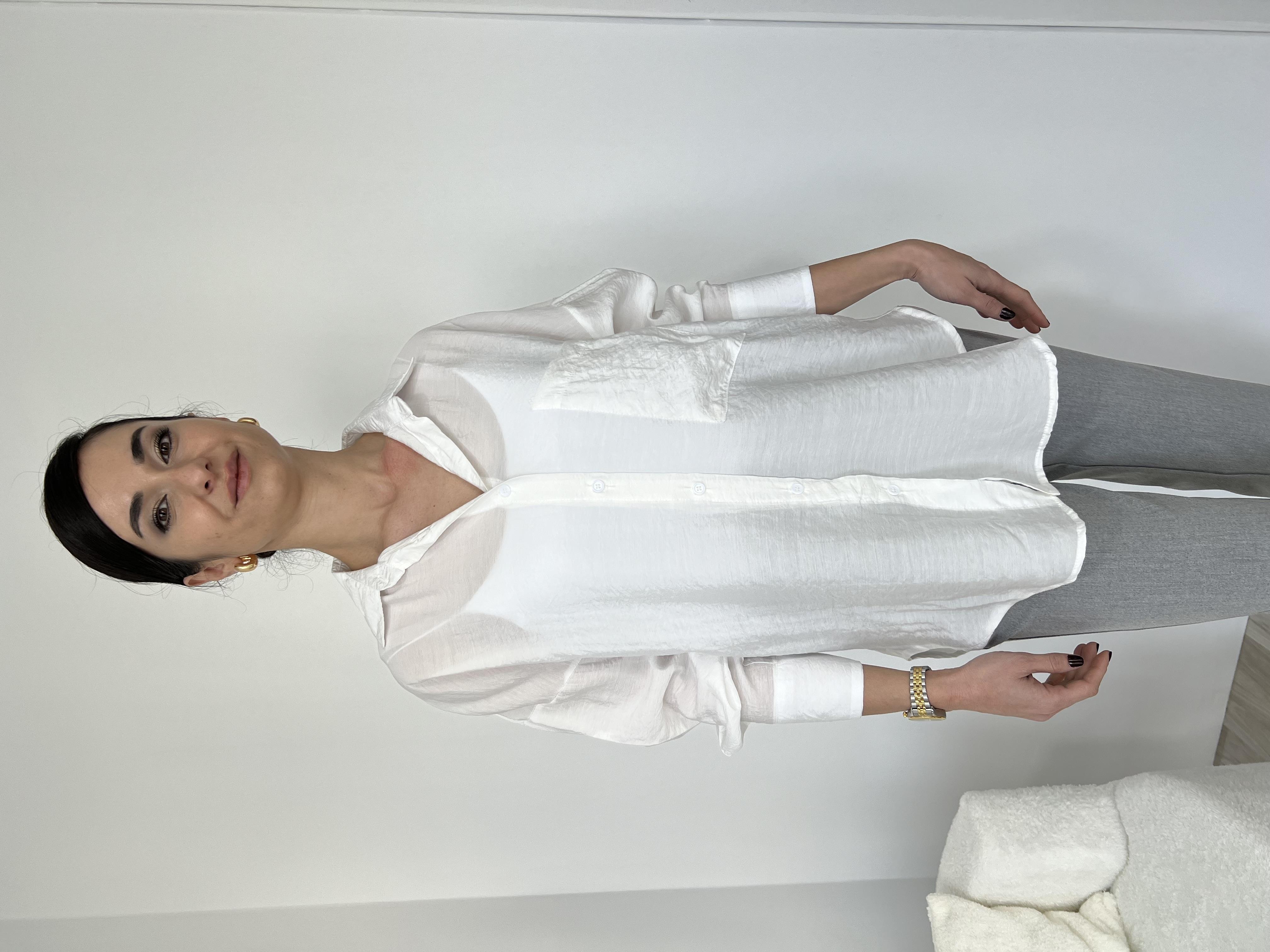 EKRU AYROBİN GÖMLEK