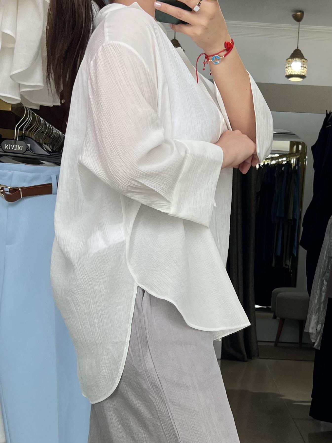 Ekru Bermuda Kol Salaş Gömlek