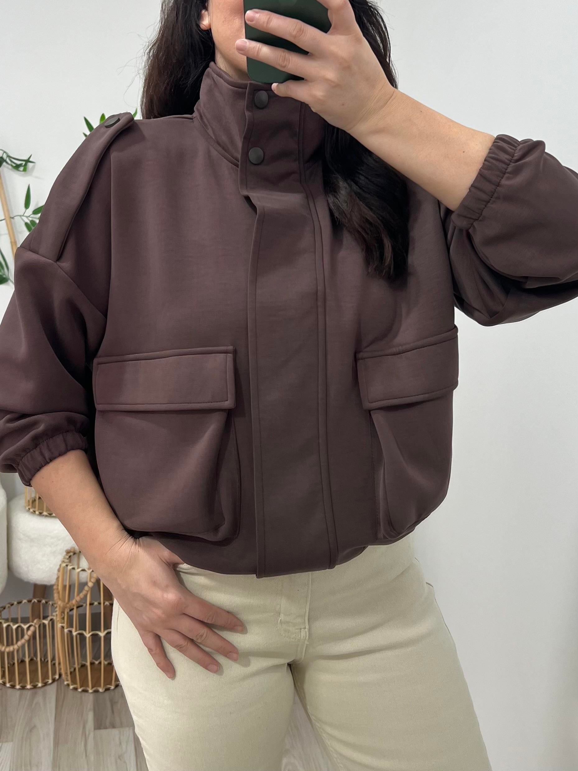 Kahverengi Modal Apoletli Sweat