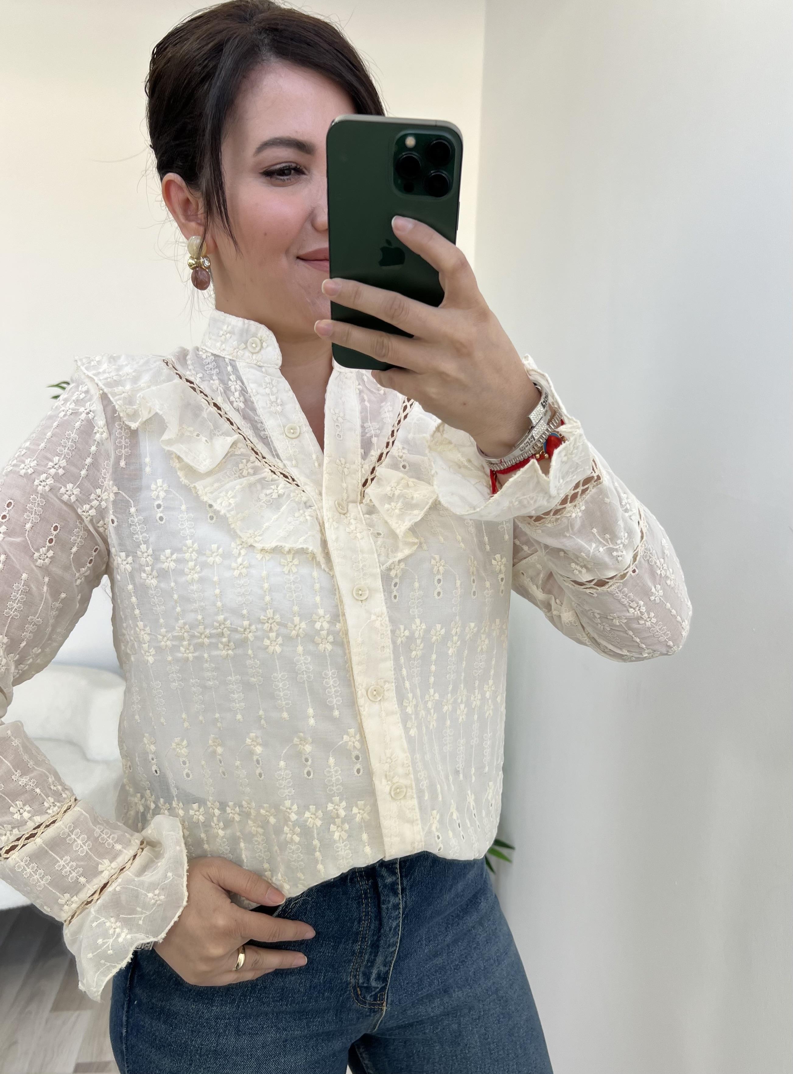 Krem Fisto Leydi Gömlek