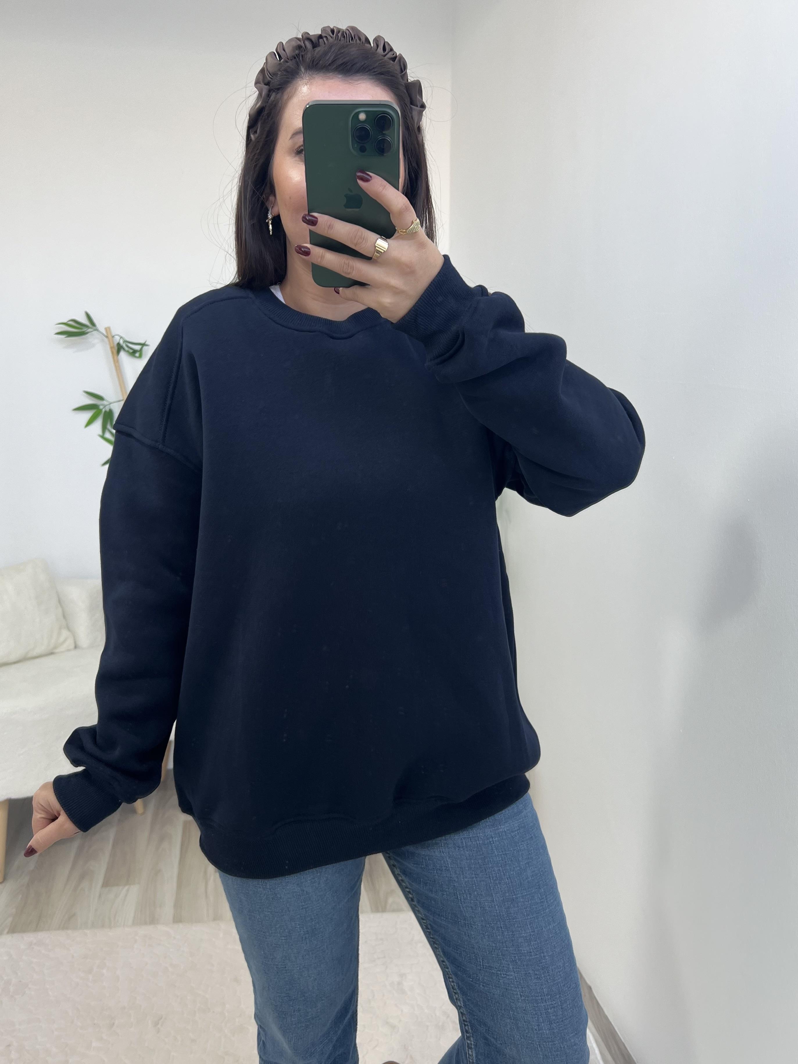 Lacivert Basic Sweatshirt