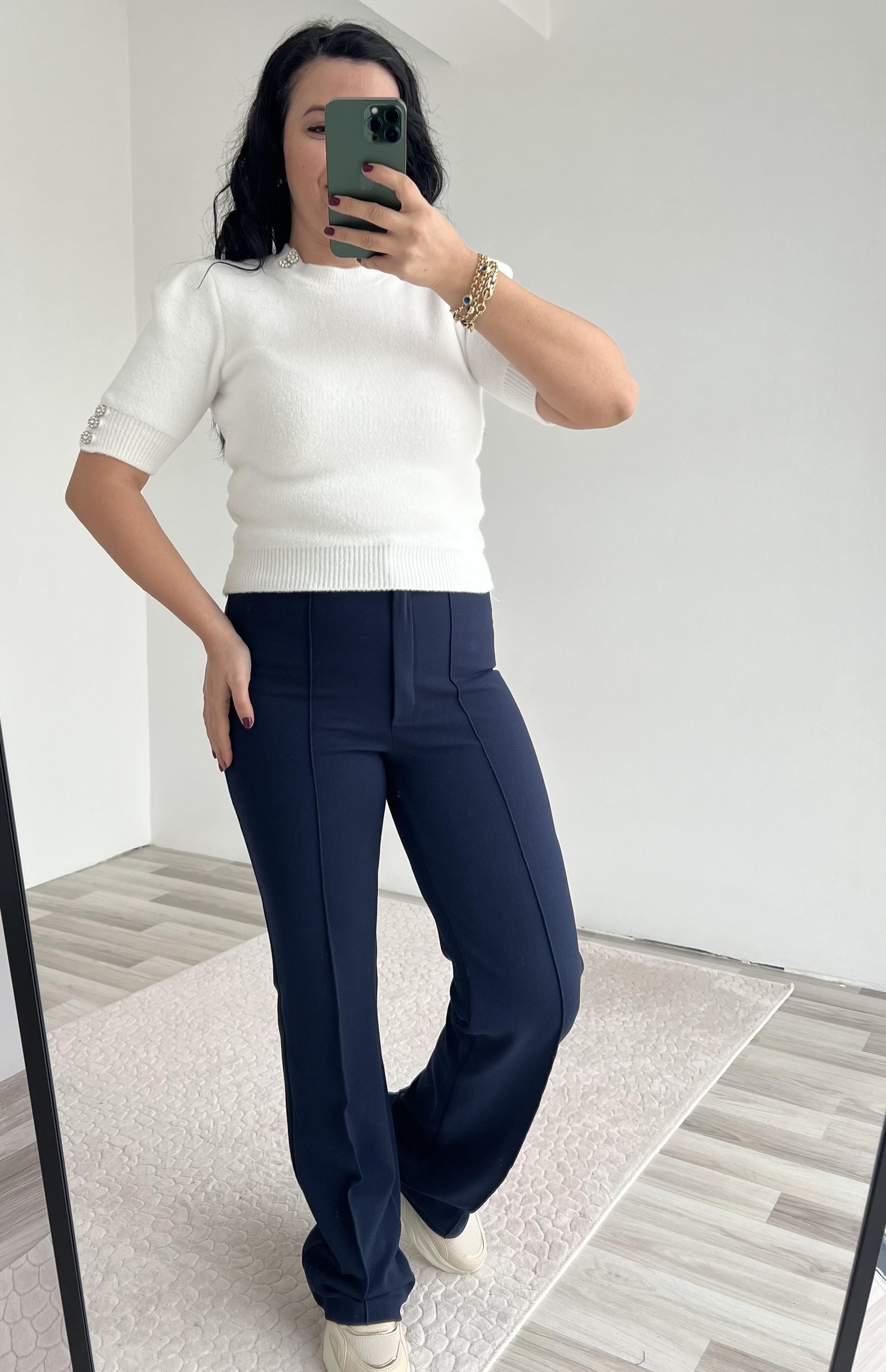 LACİVERT BİYELİ PALAZZO