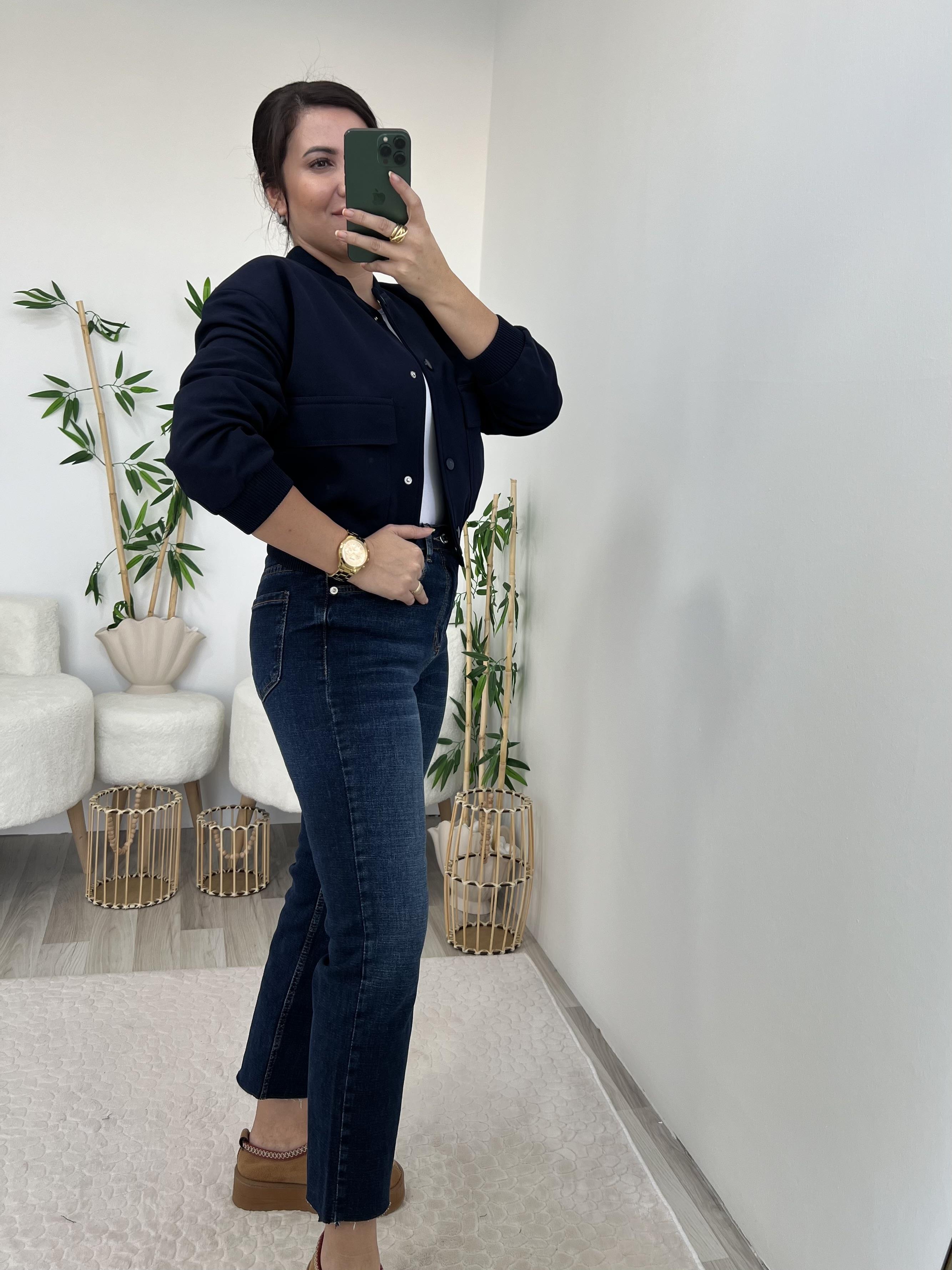 Lacivert ZR Bomber Ceket