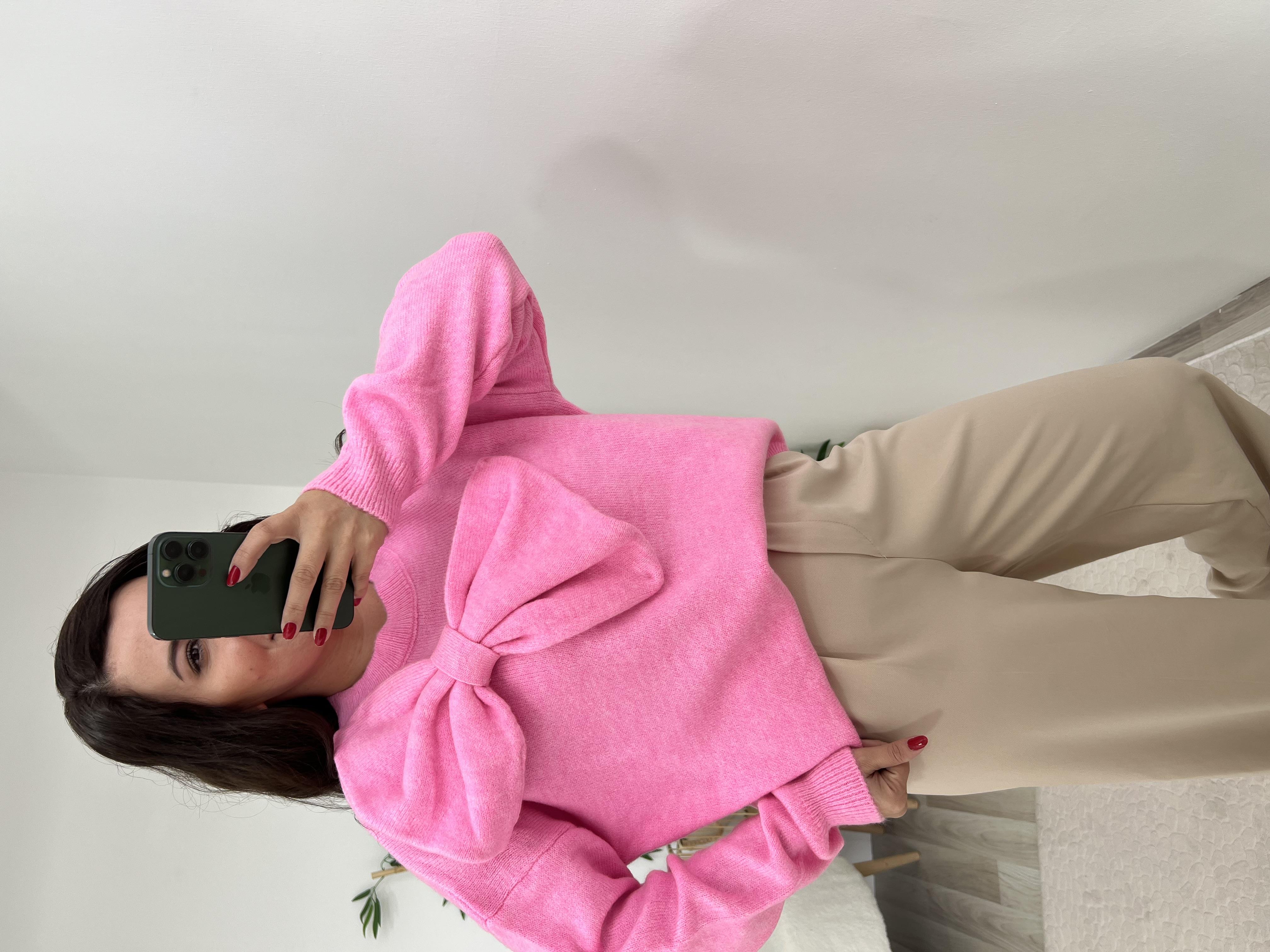 Pembe Kurdela Detaylı Kazak