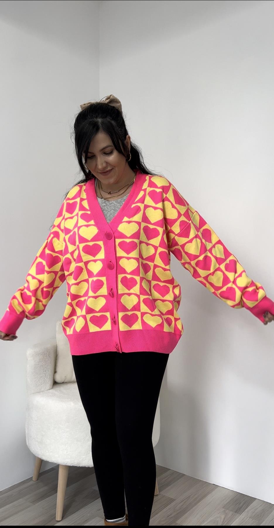 Renkli Oversıze Hırka 