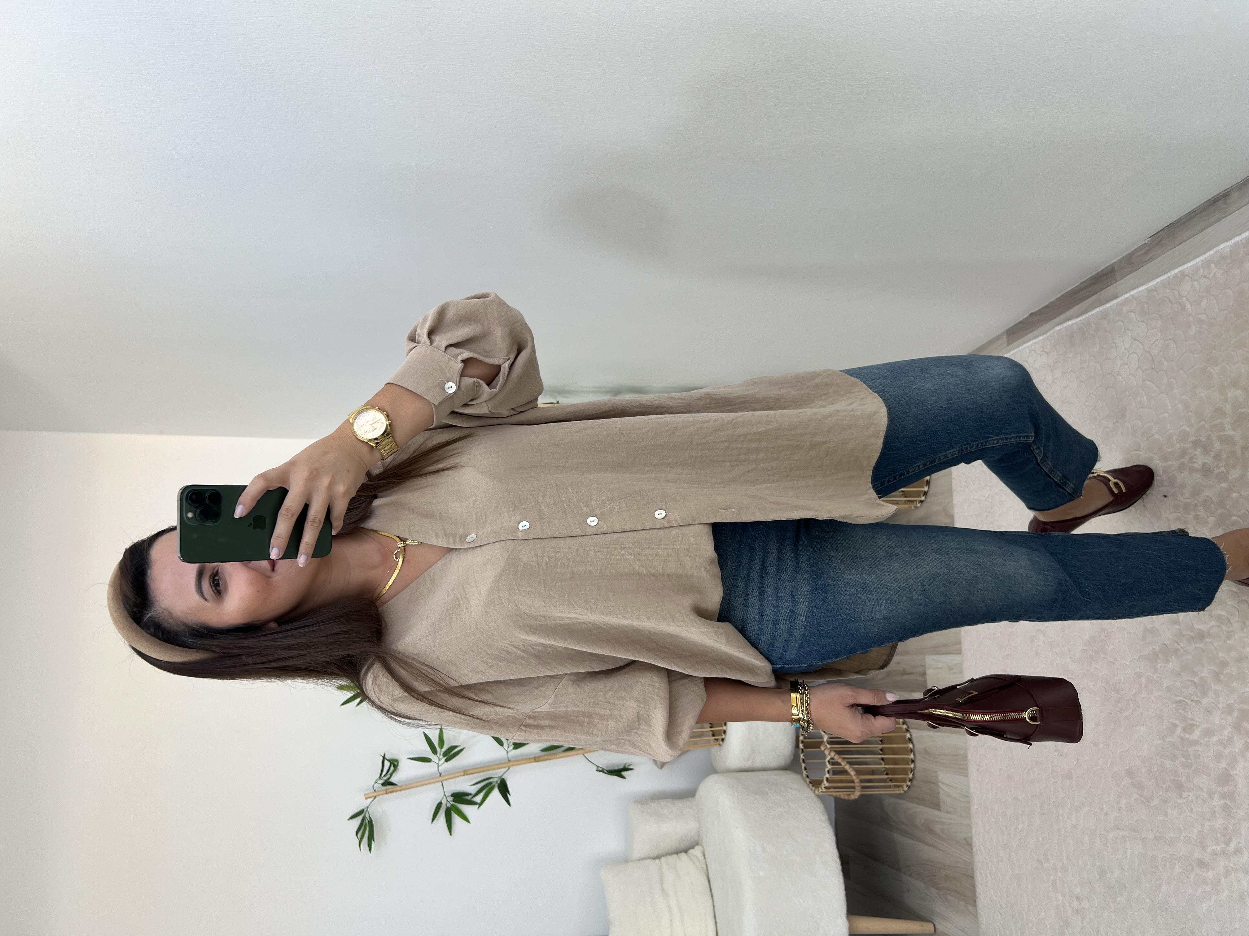 Salaş Duruşlu Geniş Kesim Gömlek