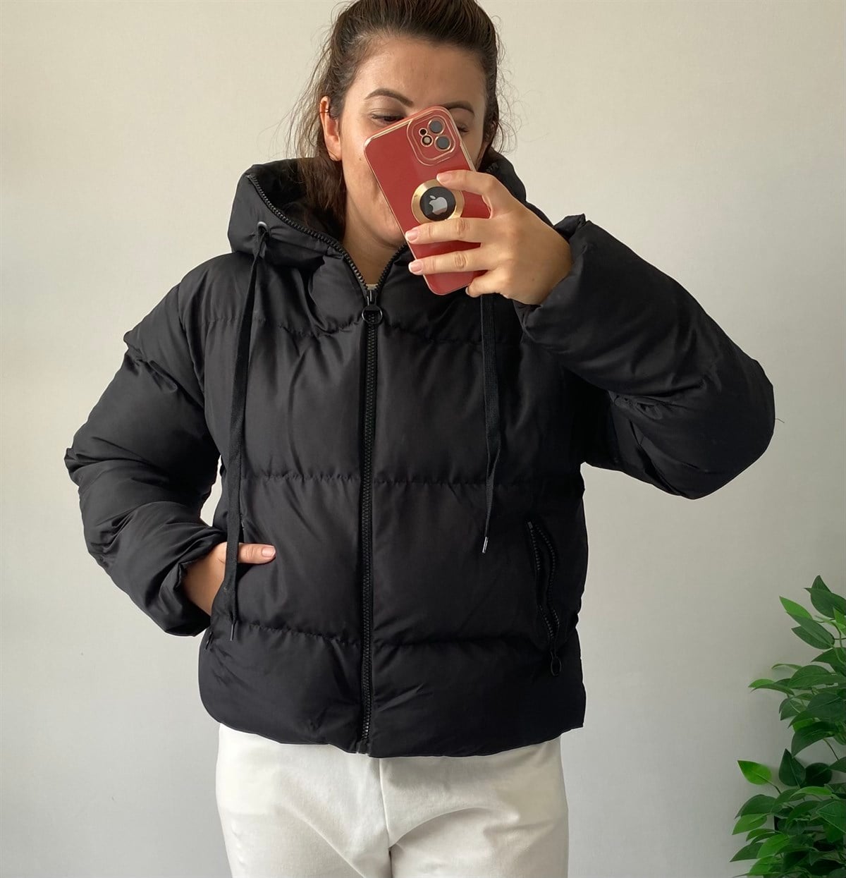 ŞİŞME FERMUARLI KAPŞONLU MONT