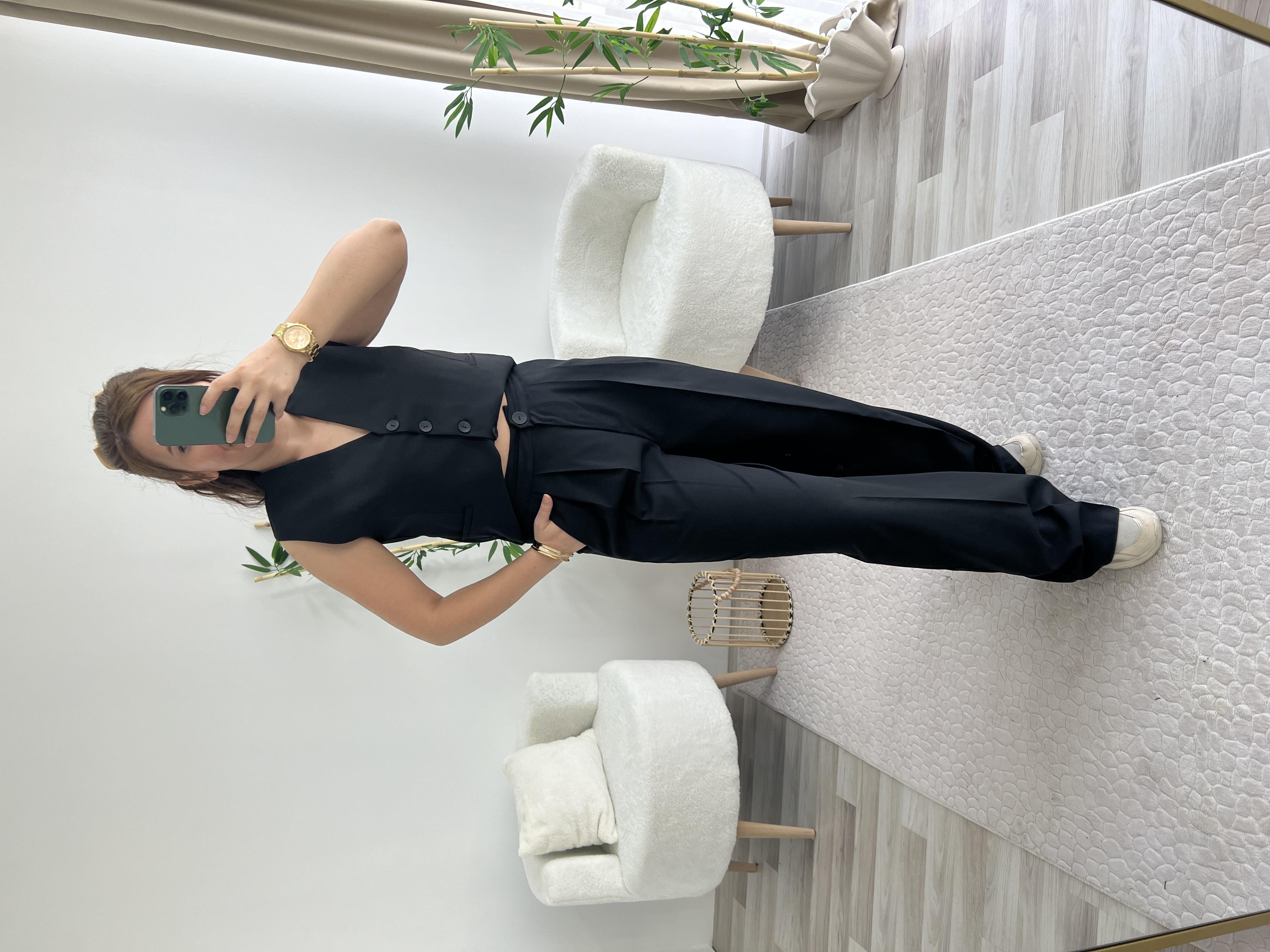 SİYAH ALİS PALAZZO PANTOLON