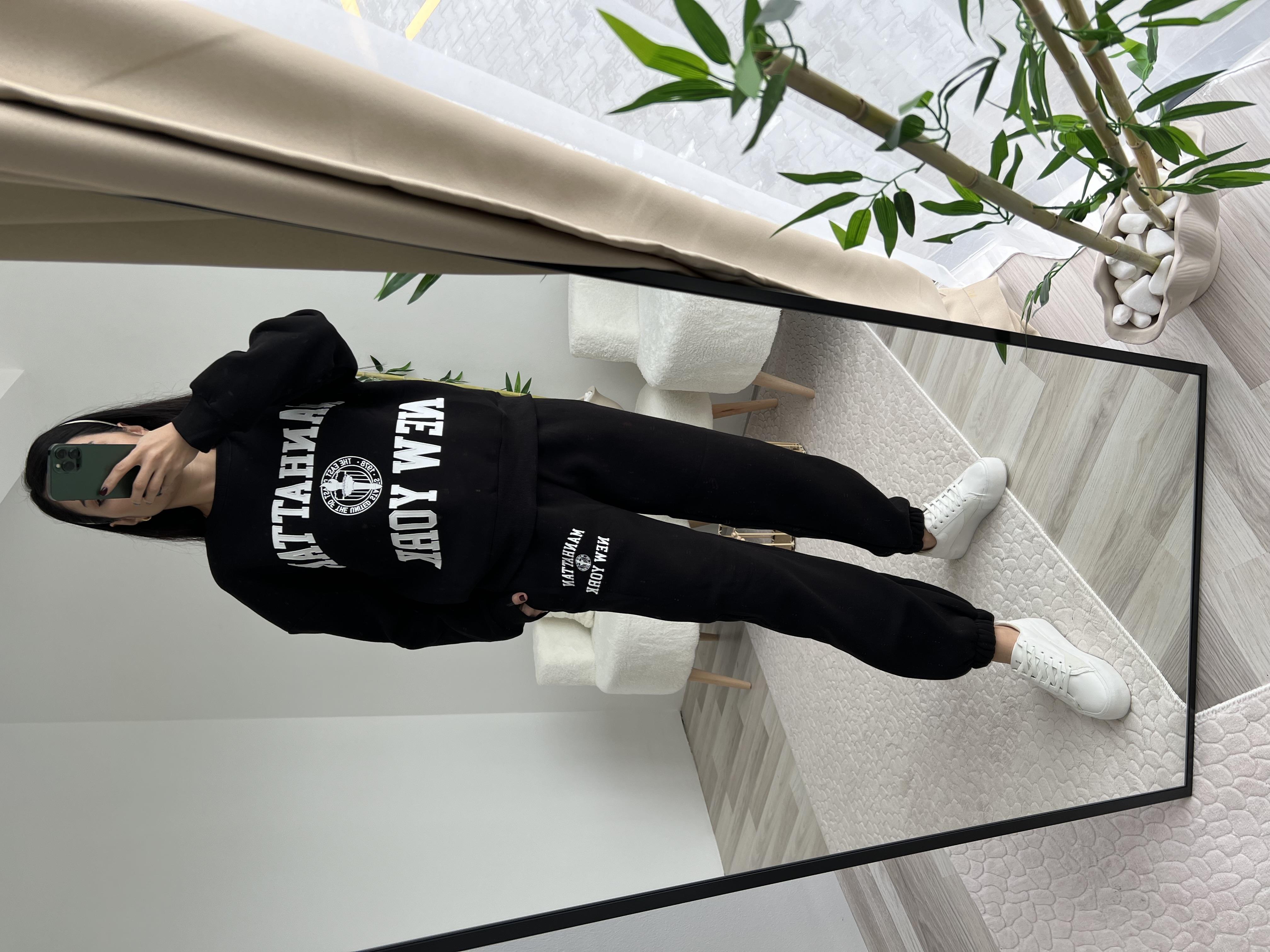 SİYAH BASKILI SWEAT TAKIM