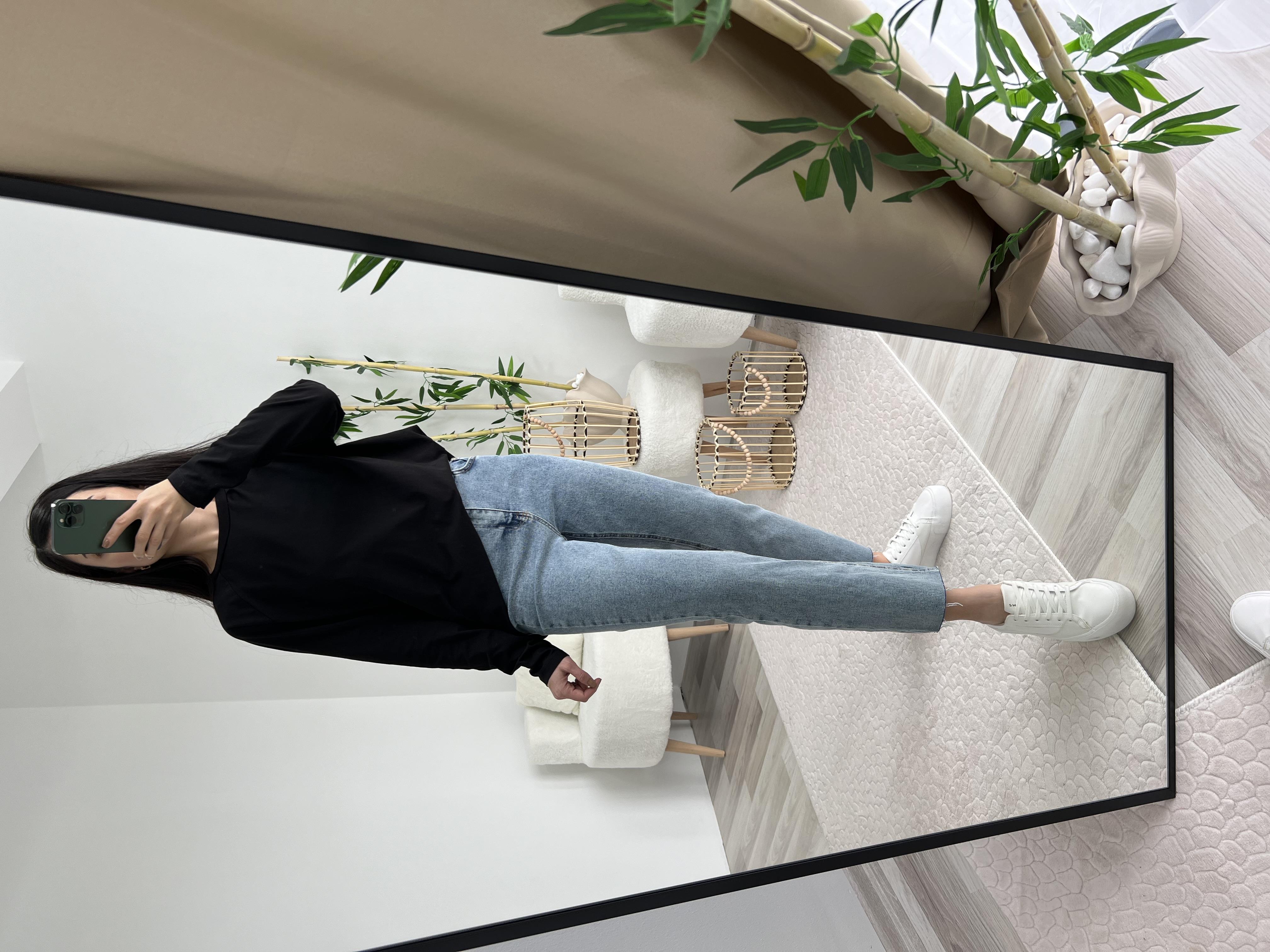 Siyah Bisiklet Yaka Basic Badi