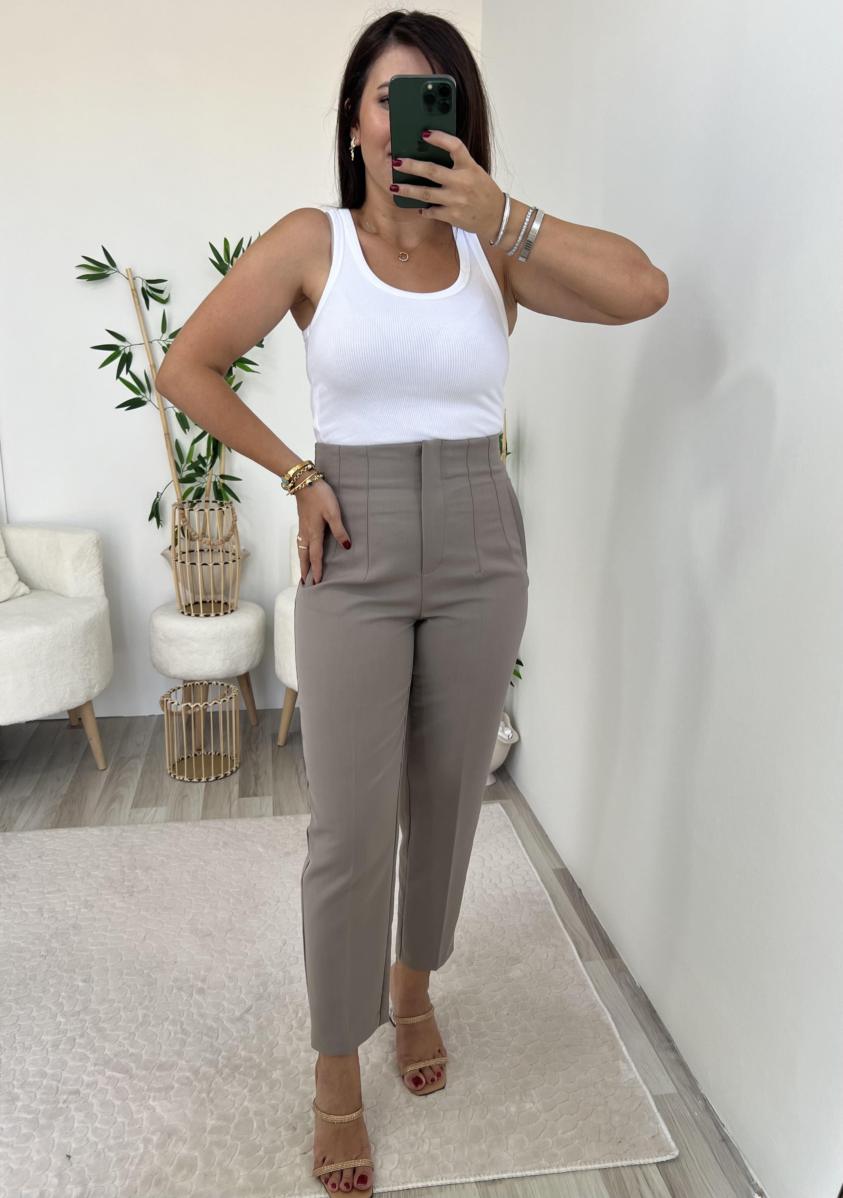 VİZON ÖNÜ FLATOLU KUMAŞ PANTOLON