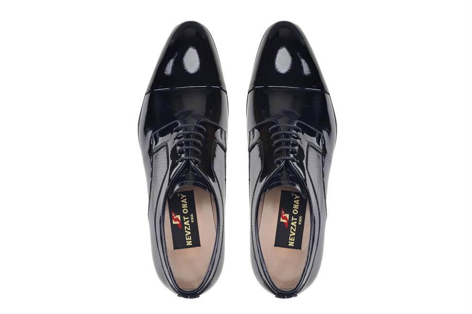 Siyah Klasik Rugan Bağcıklı Erkek Kösele Ayakkabı