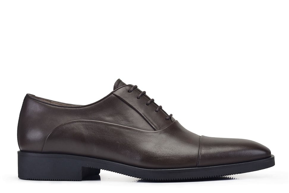 Kahverengi Cap Toe Oxford Kışlık Erkek Ayakkabı