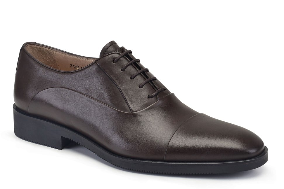 Kahverengi Cap Toe Oxford Kışlık Erkek Ayakkabı
